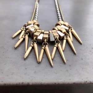 JCrew Gold & Silver Chunky Necklace, Double Strand
